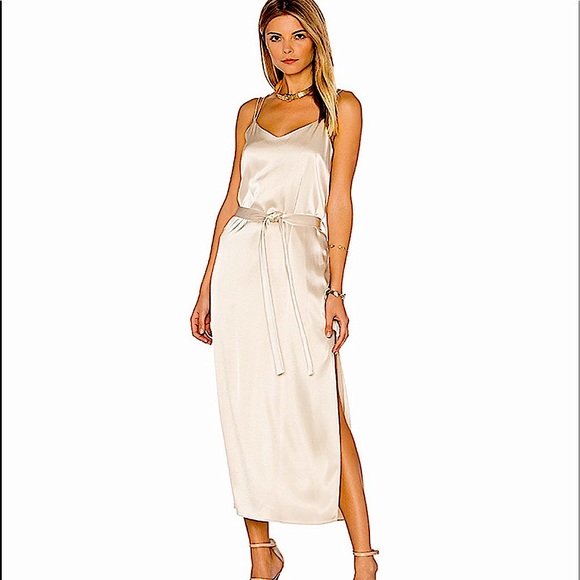 NWT Halston Heritage cami slip dress in Champagne - Picture 3 of 5